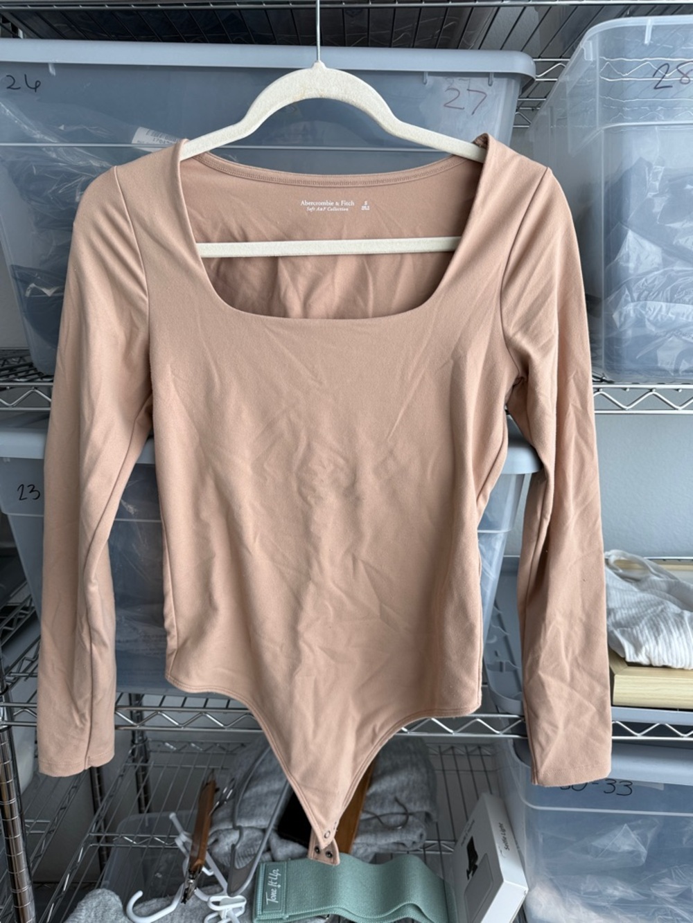 Abercrombie & Fitch Long-Sleeve Scoop Neck Bodysuit